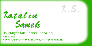 katalin samek business card